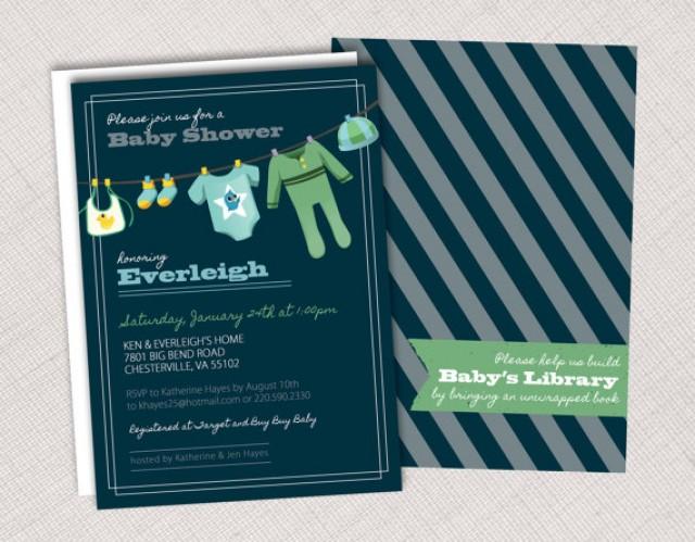 Invitation Clothesline Baby Shower Invitation 2250481 Weddbook