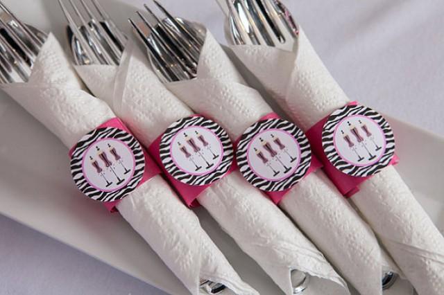 Lingerie Shower Decorations Napkin Rings Silverware Wraps
