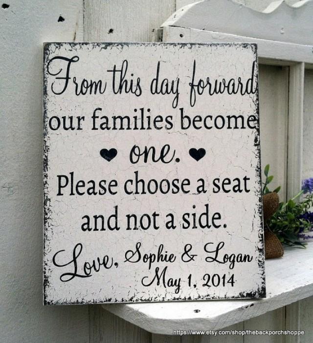No Seating Chart For Wedding Sign