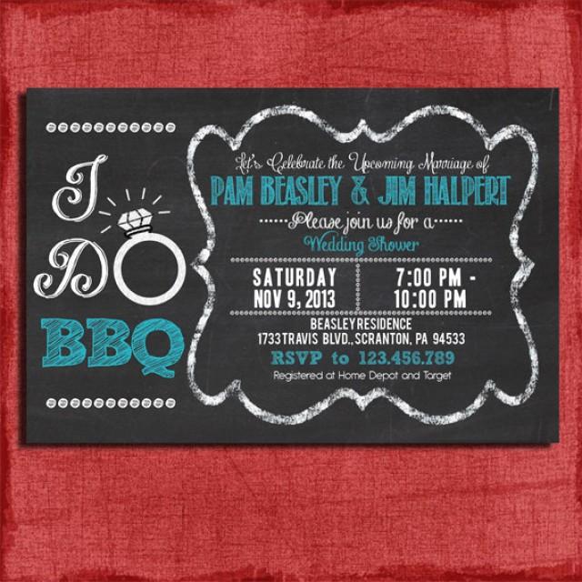 Printable "I Do" BBQ Barbecue Couples/Coed Wedding Shower Invitation