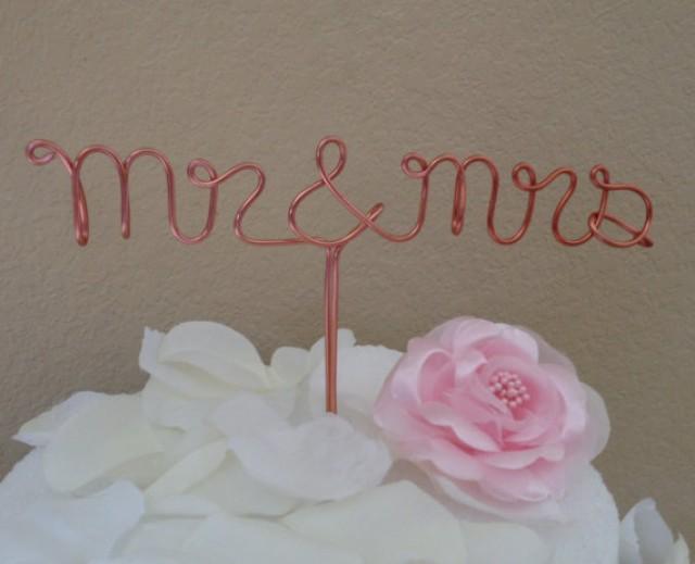 Custom Cake Topper Wedding Cake Topper, Mr & Mrs,Wire Cake Topper, Personalized Cake Topper