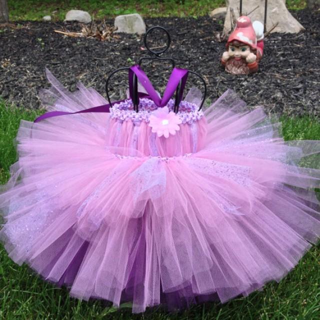 Plum Rose Sparkle Tutu Dress Baby To Toddler Flower Girl Dress