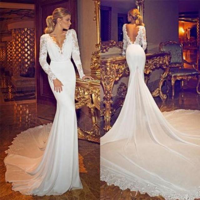 long sleeve spring wedding dresses