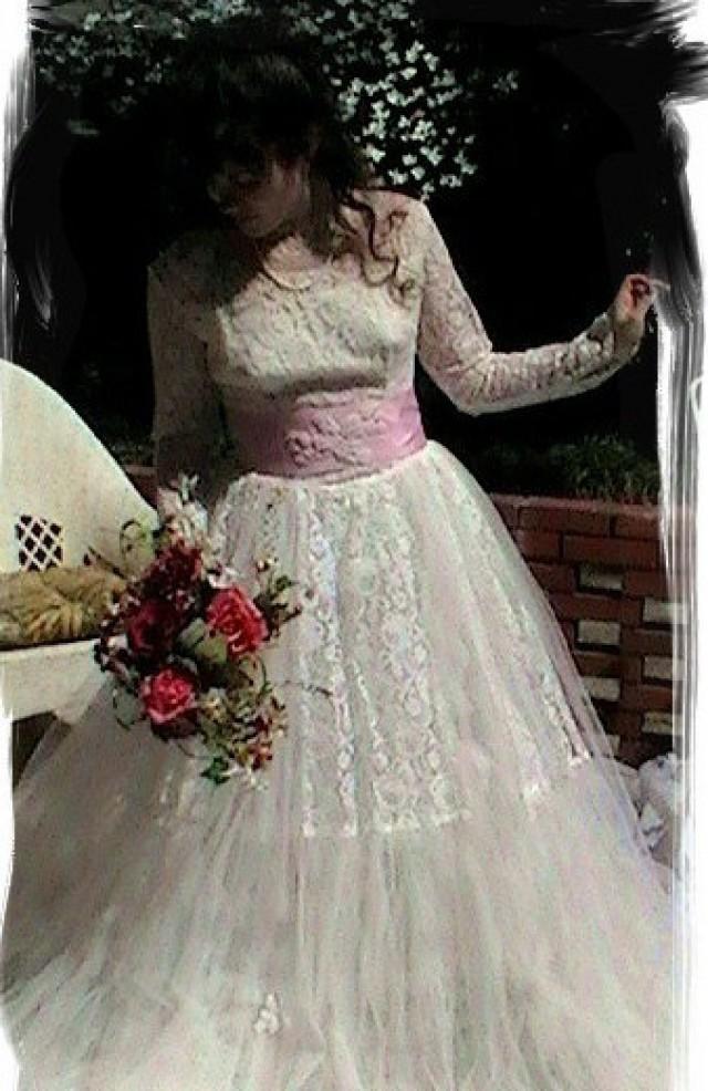 Sale Vintage Wedding Dress Altered Couture Wedding Dress 1950s