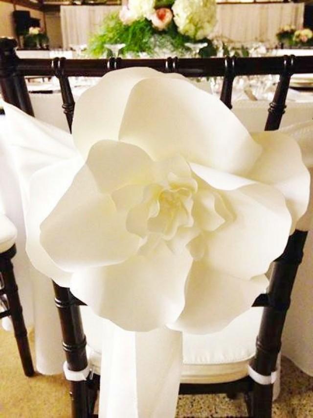 10 Large Paper Flowers Decorative Chair Aisle Decor Paper