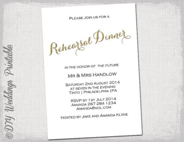 Rehearsal Dinner Invitation Template Gold Glitter Diy Printable Invitation Templates You Edit Word Download 2253525 Weddbook