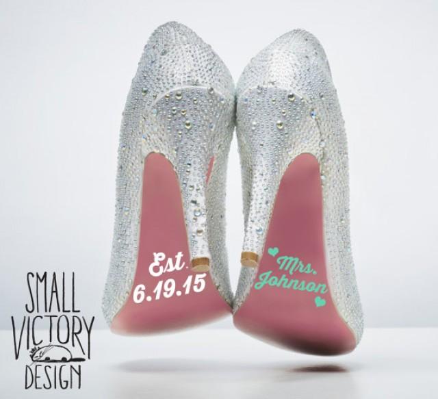 Wedding Shoe Decals / DIY Vinyl Stickers / DIY Vinyl Decals / I Do Shoe