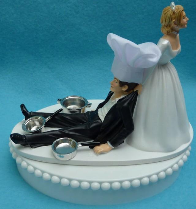 Wedding Cake Topper Chef Cooking Cookware Pots And Pans Hat Hobby