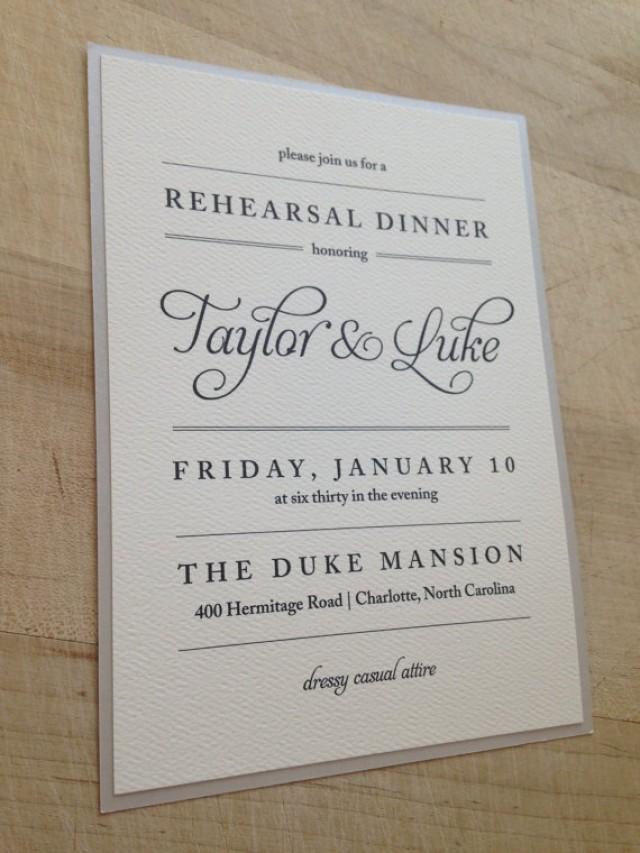 Diy Printable Rehearsal Dinner Invitation Simple And Elegant