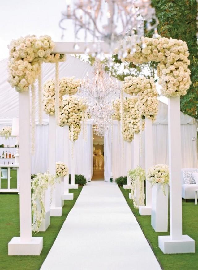 Outdoor Wedding Ceremony Aisle And Reception Decor 2257512 Weddbook