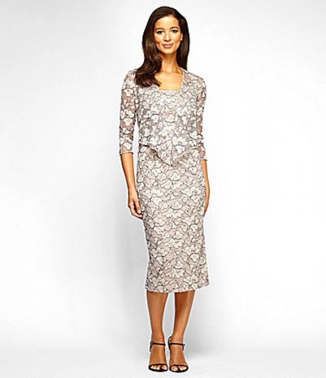 alex evenings tea length jacket dress