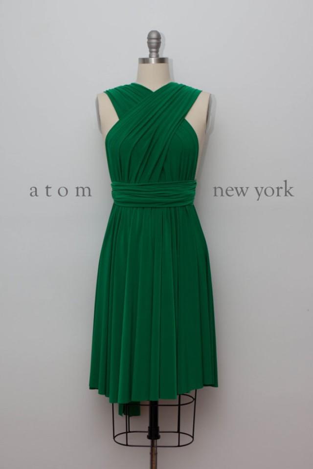 Emerald Green Infinity Dress Convertible Formal Multiway Wrap Dress