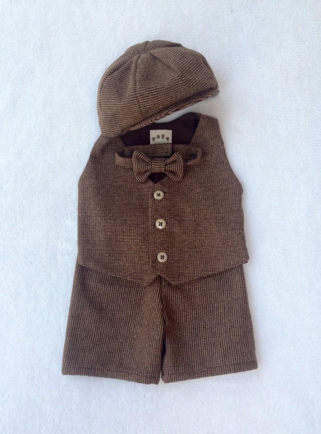 Tweed Shorts Suit, Ring Bearer Outfit, Baby Suit, Tweed, Baby Ring