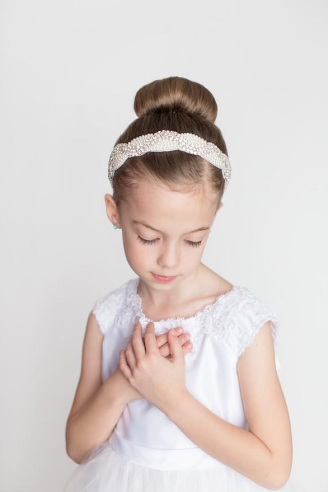 Bridal Headband, Rhinestone Headband, Flower Girl Headband, Crystal
