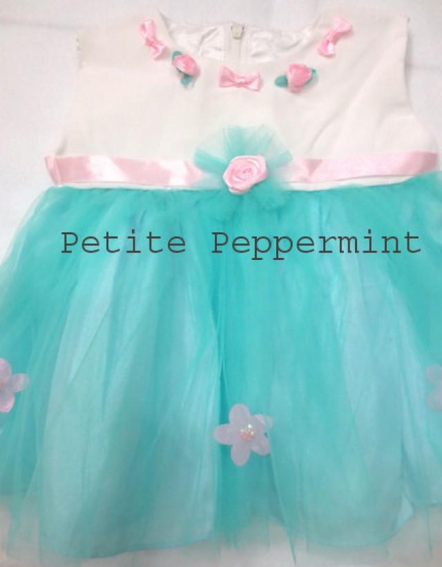 Baby Tutu Dress,flower Girl Dress,baby Tulle Dress,first Birthday Dress