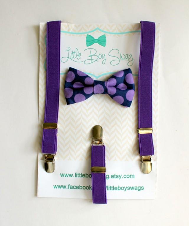 Boys Bow Tie Suspender Set..Boys Bow Tie..Ring Bearer Outfit..Baby