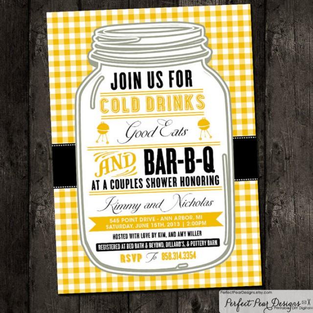 couples shower barbecue invitation barbeque bbq picnic summer