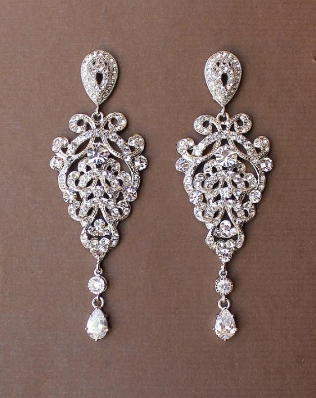 Crystal Chandelier Bridal Earrings, Bridal Jewelry, Wedding Jewelry