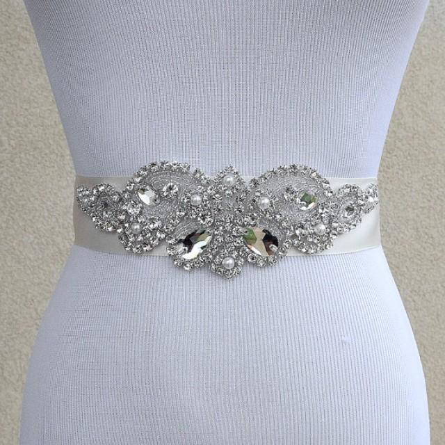 Bridal Sash Belt Wedding Dress Sash Belt Rhinestone And Pearl Wedding