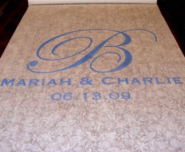 Hand Painted Monogrammed Wedding Aisle Runner CUSTOM 2260592 Weddbook