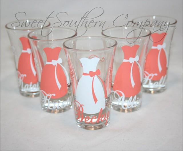 bridesmaid shot glasses