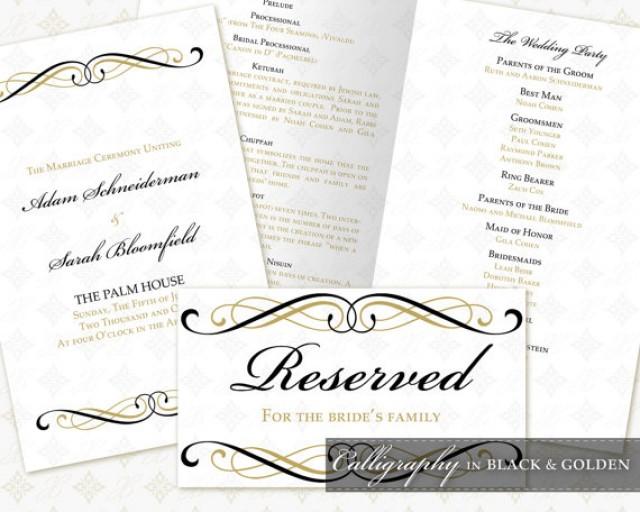 DIY Printable Wedding Ceremony Template Set #2261996 - Weddbook
