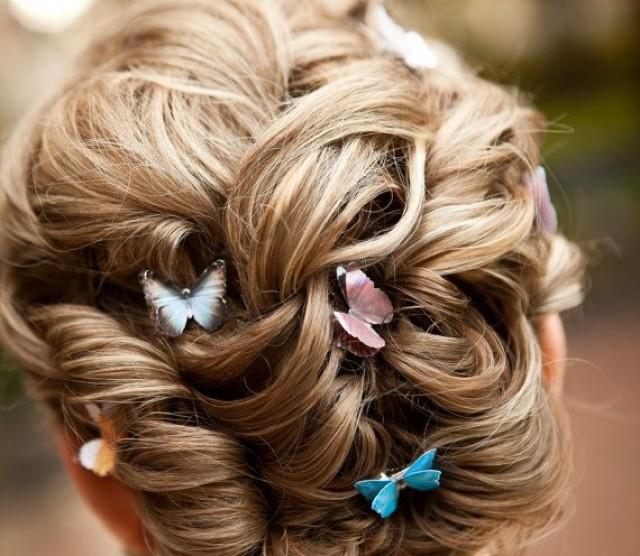 Prom Hair Accessories Butterfly Wedding Hair Clip Short