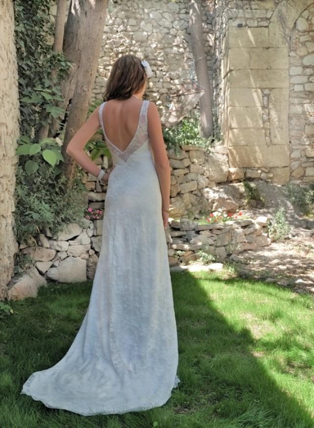 Backless Wedding Dress, Beach Wedding Dress, Sexy Wedding Dress, Lace