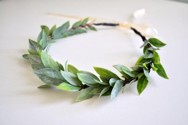 Natural Wedding Leaf Crown Flower Hair Crown Greek Goddess Headdress Baby Shower Crown 2263311 Weddbook