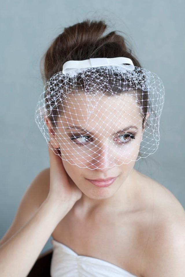 Birdcage Veil With Bow, Bridesmaid Birdcage, Wedding Birdcage Veil Audrey Hepburn 2265205