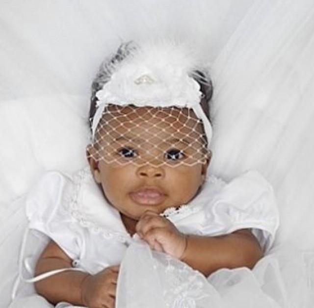 elegant baby christening headband
