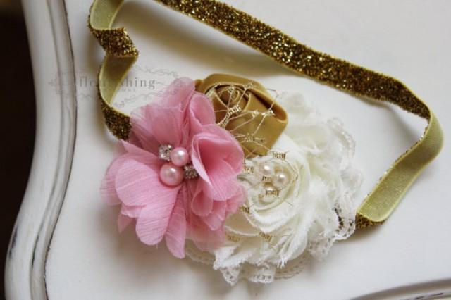 newborn gold headband
