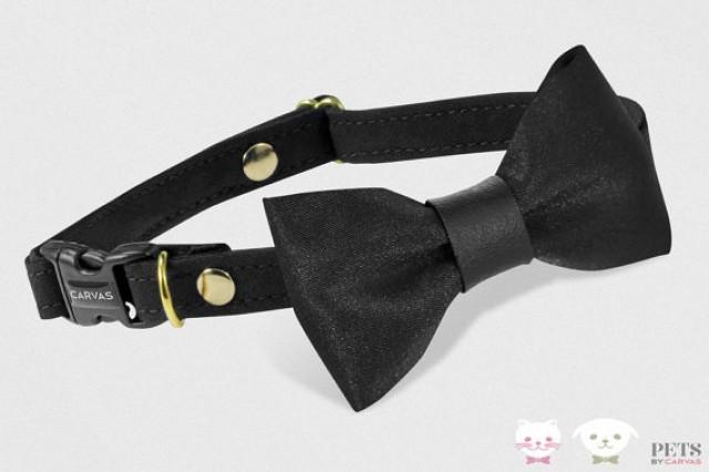 Cat Collar Breakaway Collar Black Bow Tie Collar Dog Collar