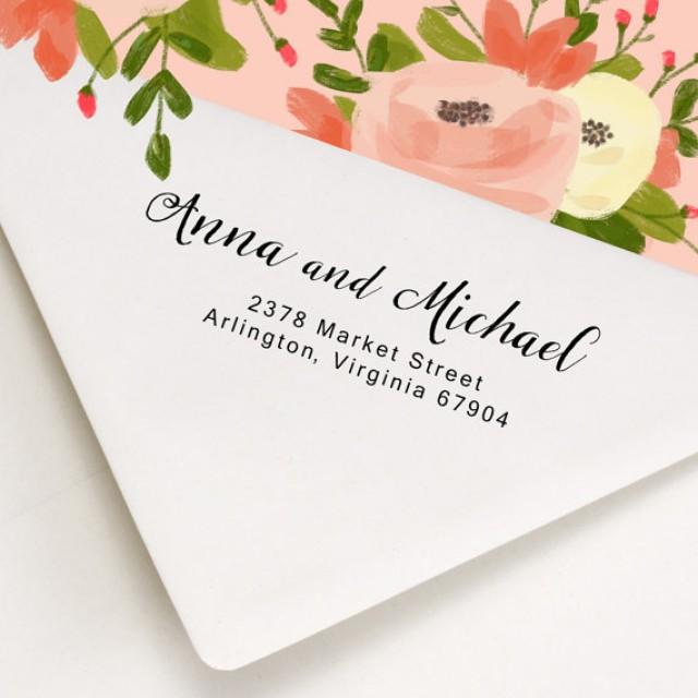 Custom Address Stamp Wood Handle Or Self Inking Stamp Return