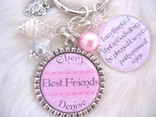 Bff Necklace Keychain Personalized Friendship Bracelet Best Friends Bff Jewelry Wedding Gift Mother Daughter 2267532 Weddbook