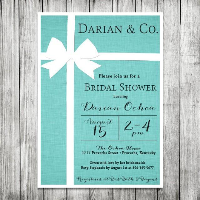 Bridal Shower Invitation - Tiffany \u0026 Co 