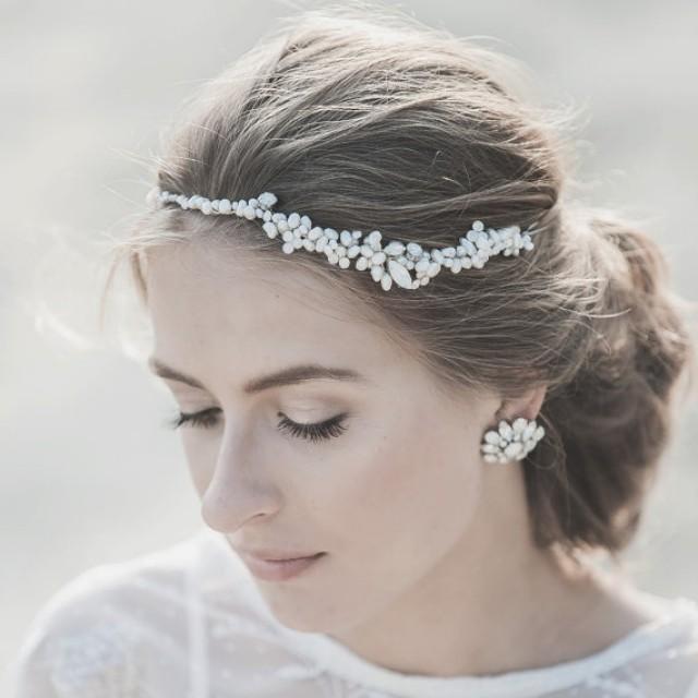 Wedding Headband Wedding Hair Accessories Freashwater Pearl Halo