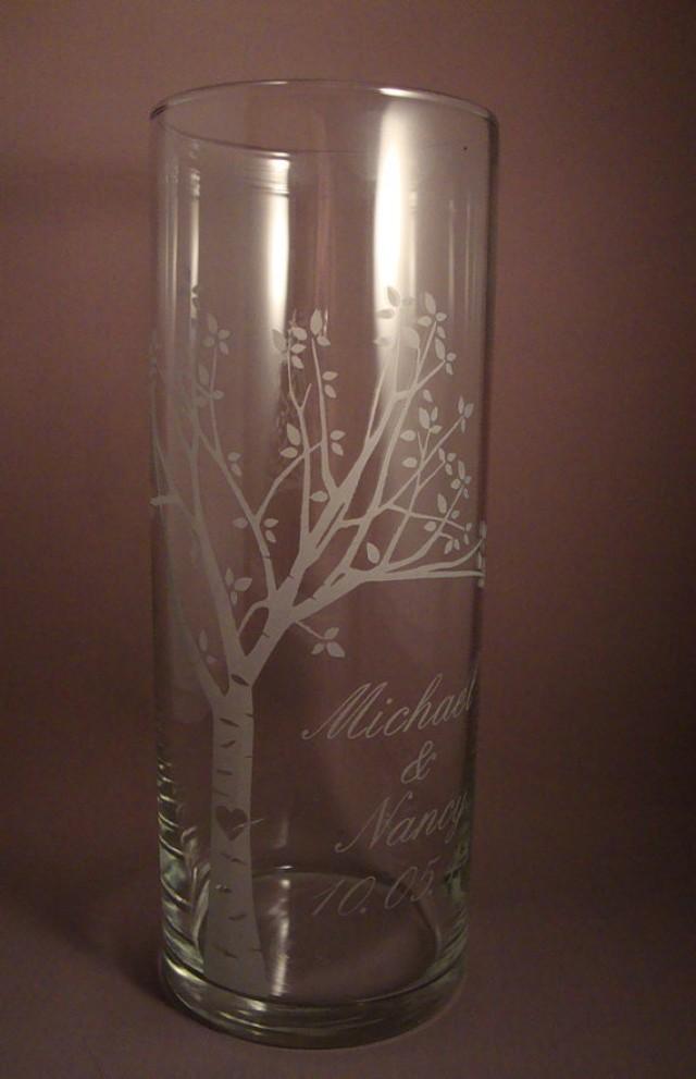 Wedding Unity Candle Vase Rustic Blooming Sweetheart Tree