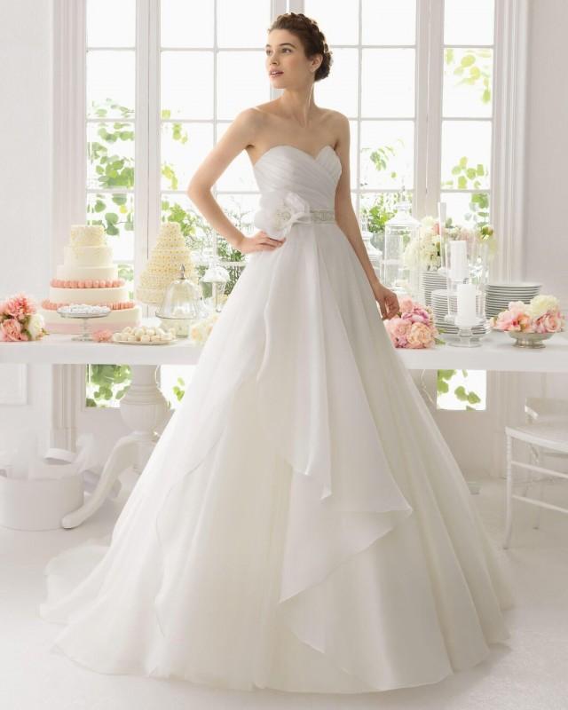 white organza wedding dress