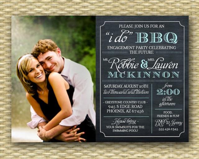 Photo Chalkboard I Do BBQ Bridal Shower Wedding Shower Engagement Party