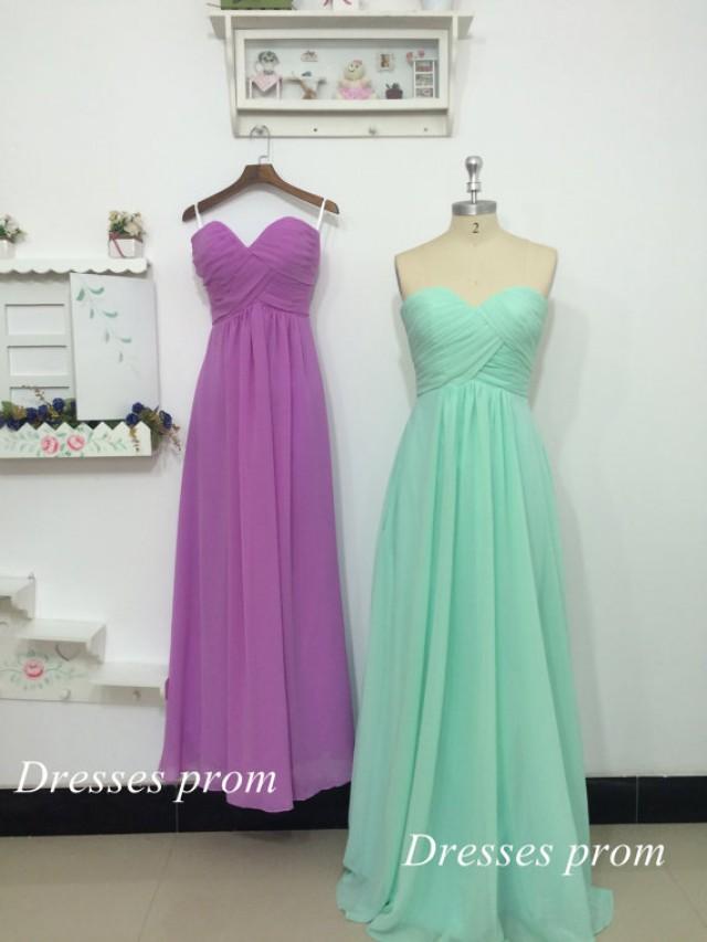 Lilac And Mint Dress Aline Sweetheart Floor Length Chiffon Ruffles