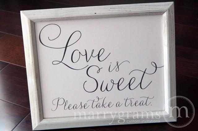Love Is Sweet Candy Buffet Dessert Station Table Card Sign