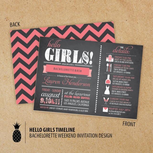 hello girls bachelorette weekend timeline invitations 2270694 girls weekend invitation