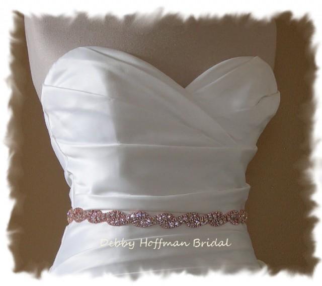rose gold wedding dress sash