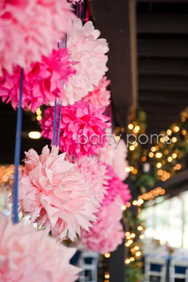 Custom Colors .. 10 Tissue Pom Poms For Baby Shower / Birthday Party