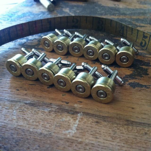 Camo Wedding Cufflinks Bullet Set 6 Pair Groomsman Set Gift Colt