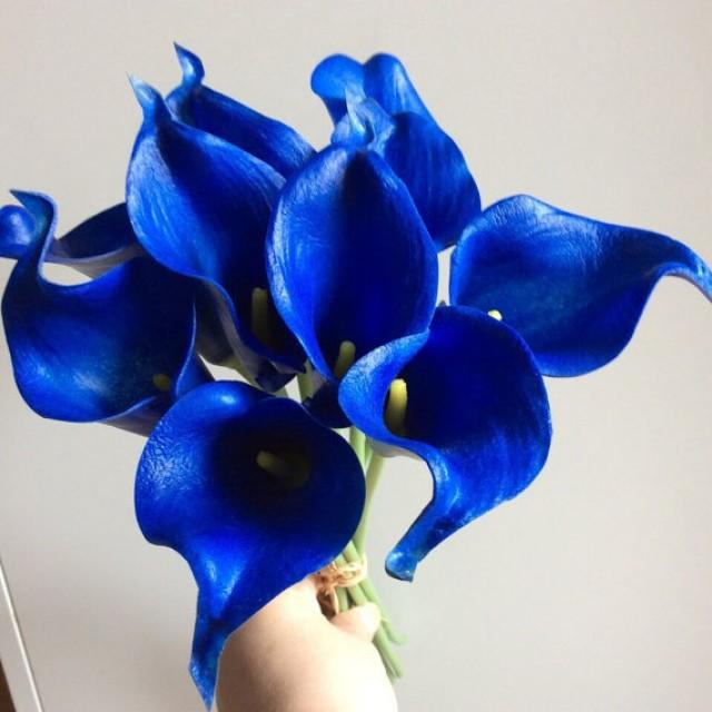 blue calla lily bouquet