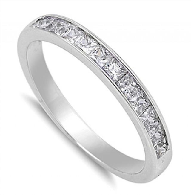 3MM 925 Sterling Silver Wedding Engagement Anniversary Half Eternity