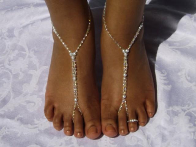 Beach Wedding Barefoot Sandals Foot Jewelry Anklet Destination