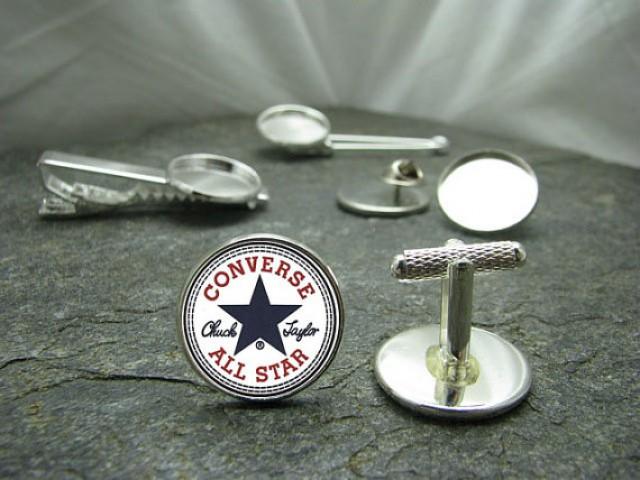 Converse Cufflinks, Tie Clips, Lapel Pins, Tie Tacks Or Matching ...